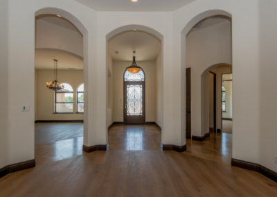 View of entry area from the inside of newly constructed home