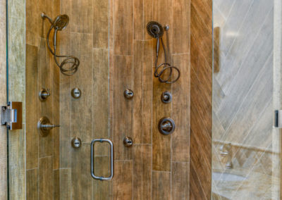 Custom two person shower with tile and glass