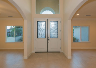 Double door entry way of newly constructed home