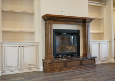 Fireplace with glass enclosure